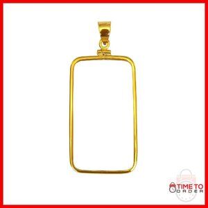 14k Gold Filled Bezel Frame for 1oz Gold Bars, Screw Top Mount